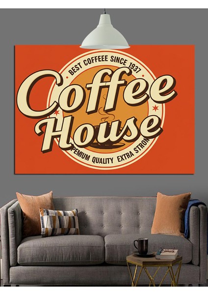 Kahve Evi Dekoratif Kanvas - Mdf Ahşap Tablo fırsatları