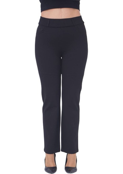 Büyük Beden Kadın Boru Paça Yüksek Bel Toparlayıcı Beli Lastikli Pamuklu Pantolon fiyatları