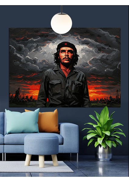 Che Guevara Dekoratif Kanvas - Mdf Ahşap Tablo