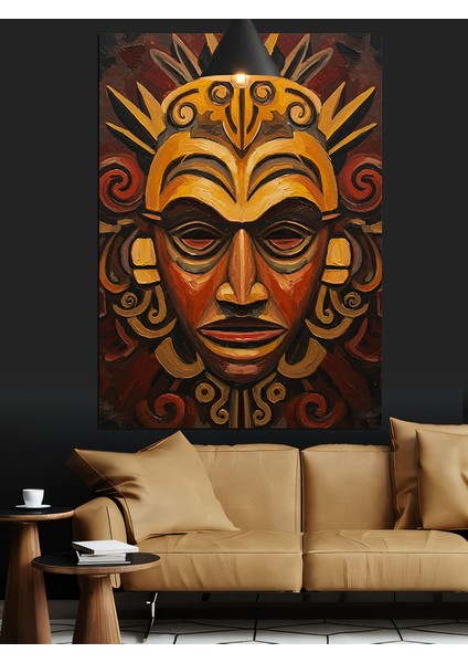 Altın Rengi Maske Dekoratif Kanvas - Mdf Ahşap Tablo fiyatları