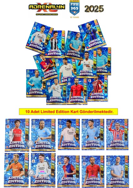 Fifa 365 Adrenalyn Xl 2025 Limited Edition Card Futbolcu Kartları (10 Kart) fiyatları