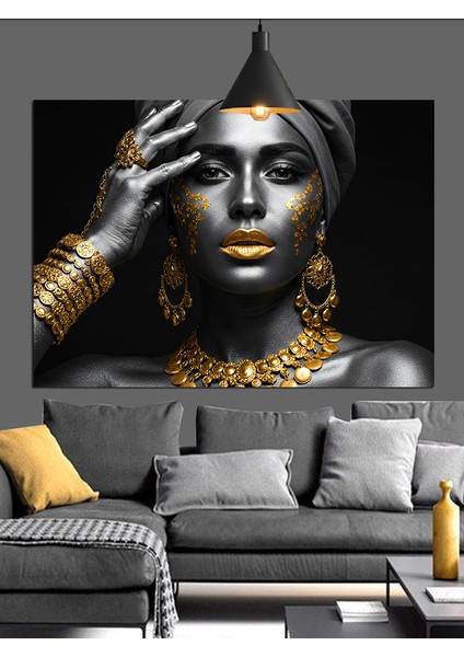 Altın Kadın Heykel Sanat Dekoratif Kanvas - Mdf Ahşap Tablo modelleri