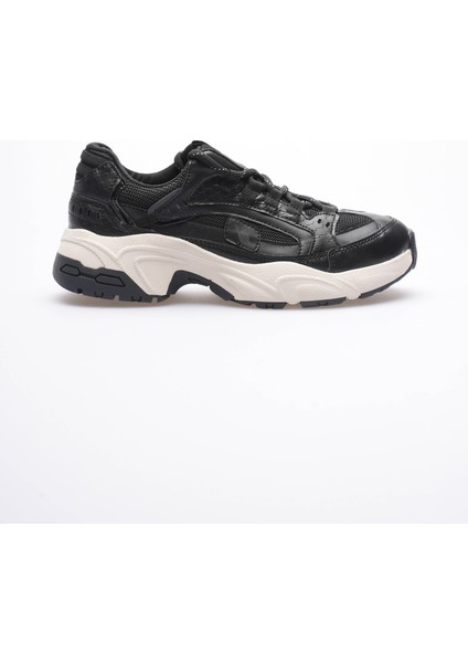 Kadın Sneaker File Baskılı Kalın Tabanlı Siyah Rivex fiyatları