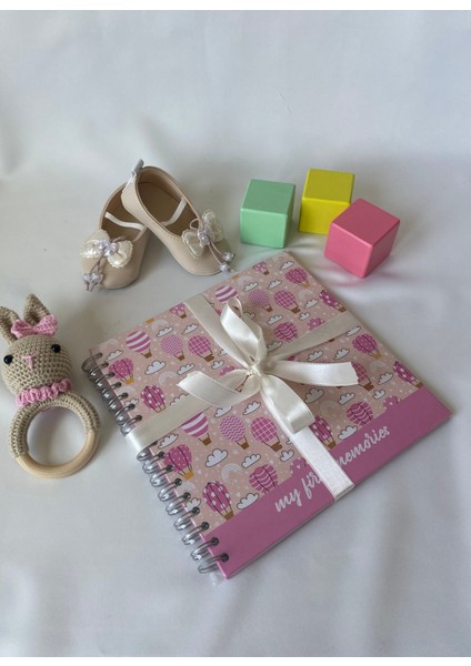 Anne ve Bebek Anı Defteri – Hamilelik Günlüğü & Bebek Ajandası (My First Memories – Pembe)