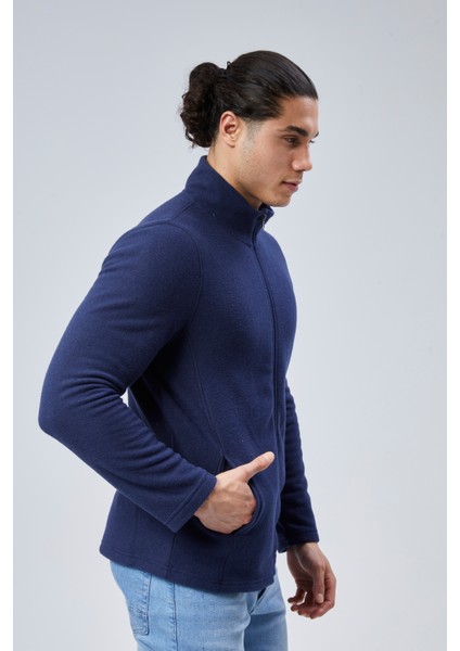 Mooncover Unisex Italyan Polar Fermuarlı Cepli Sweatshirt