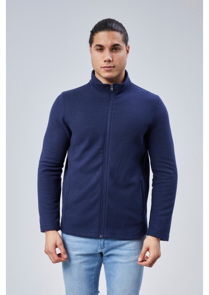 Mooncover Unisex Italyan Polar Fermuarlı Cepli Sweatshirt