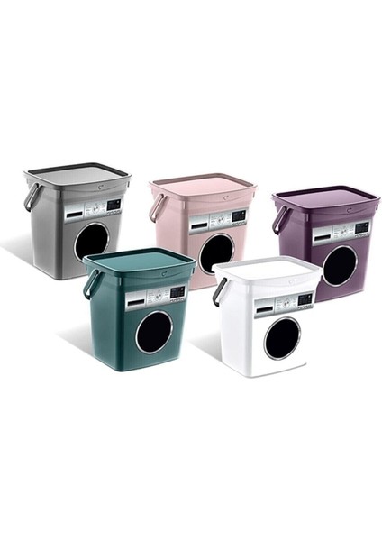 Deterjan Saklama Kutusu Kulplu Deterjanlık 6 Lt Çamaşır Tozu Saklama Kutusu /kulplu Deterjan Kutusu