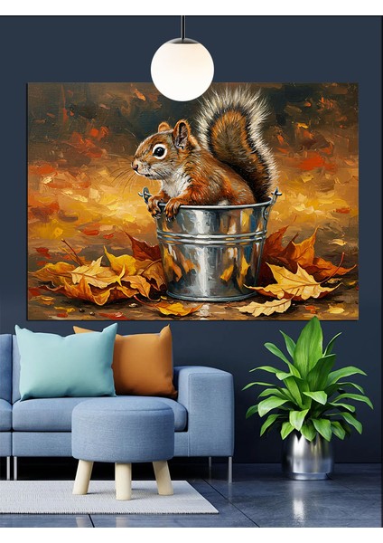 Sincap Sonbahar Orman Dekoratif Kanvas - Mdf Ahşap Tablo fırsatları