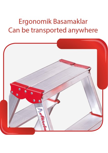 Dört Basamaklı Ev Tipi Katlanır Alüminyum Merdiven modelleri