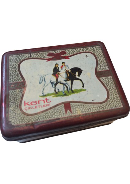Vintage Kent Çikletleri Dekoratif Teneke Çiklet Kutusu & 13X10X6 cm fırsatları