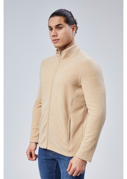 Mooncover Unisex Italyan Polar Fermuarlı Cepli Sweatshirt