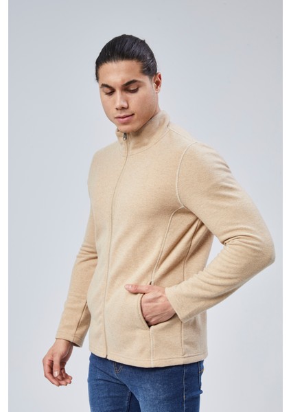 Mooncover Unisex Italyan Polar Fermuarlı Cepli Sweatshirt