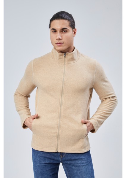 Mooncover Unisex Italyan Polar Fermuarlı Cepli Sweatshirt