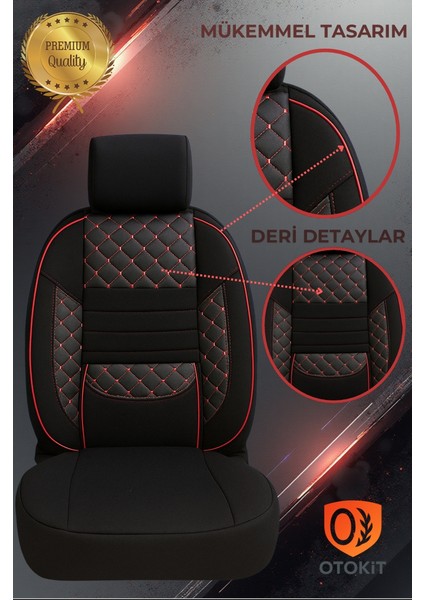 Hyundai Accent Yumurta Kasa 1996 Üniversal Kırmızı Desenli Brıght Color Deri Detaylı Oto Kılıf indirimleri