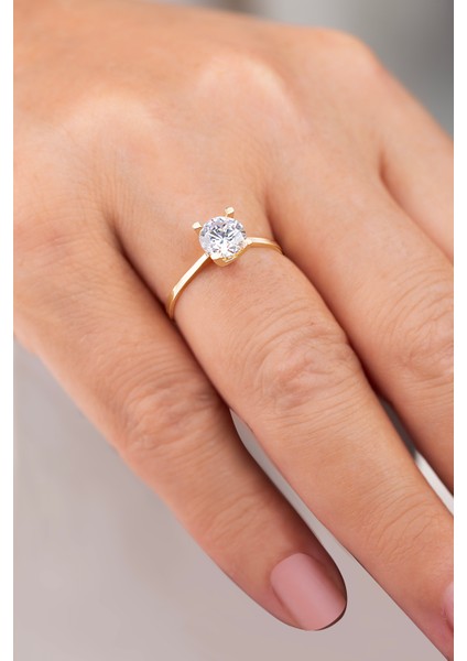 8 Ayar Altın Tektaş Yüzük fırsatları