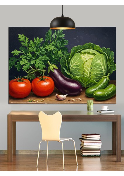 Taze Sebzeler Sağlıklı Beslenme Dekoratif Kanvas - Mdf Ahşap Tablo modelleri