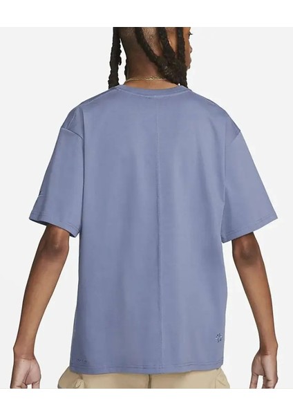 Sportswear Tech Pack Short-Sleeve Dri-Fıt Top - Diffused Blue Pamuklu Spor Tişört modelleri