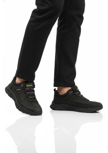 Siyah Nubuk Hakiki Deri Kaymaz Taban Erkek Günlük Ayakkabı modelleri