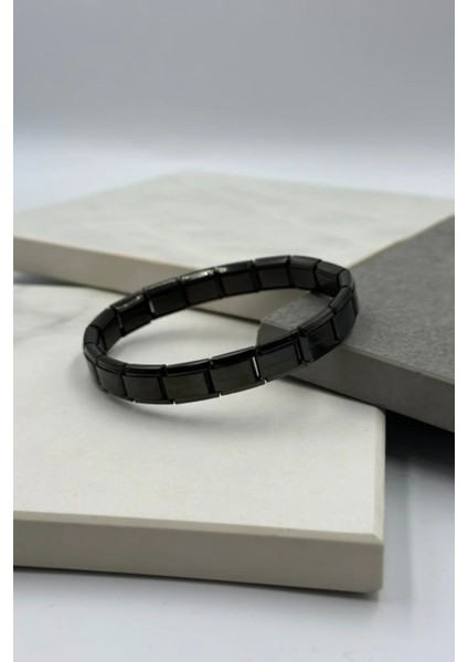 Çelik Italyan Charm Unisex Siyah Bileklik Chrm-Blk-S fiyatları