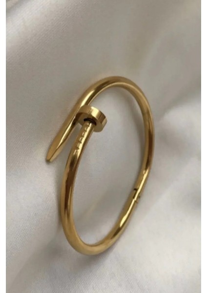 Çelik Taşsız Çivili Kelepçe Bileklikcrtıer-Cvl-Blk-Gld