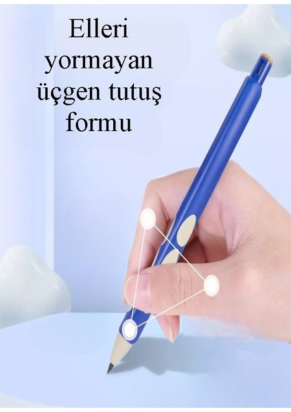 Kalın Uçlu Versatil Kalem 2.0 mm Açık Mavi 1 Adet ve 2.0 mm Kalın Uç Kırmızı 2 Adet Kalın Uçlu Mekanik Kalem modelleri