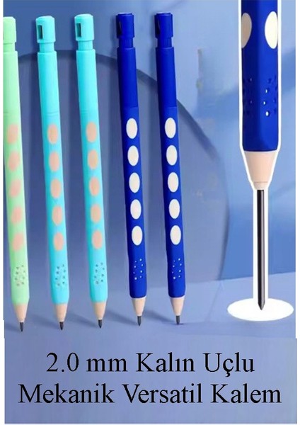 Kalın Uçlu Versatil Kalem 2.0 mm Açık Mavi 1 Adet ve 2.0 mm Kalın Uç Kırmızı 2 Adet Kalın Uçlu Mekanik Kalem fırsatları