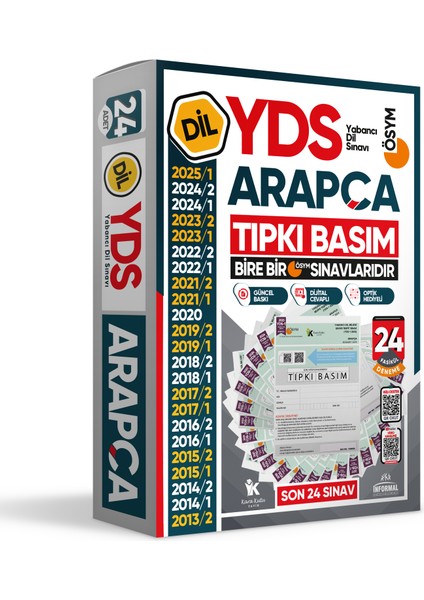 Karakutu Yayınları 2025 Yds Arapca Ösym Tıpkı Basım Çıkmış Soru Deneme Paketi 23LÜ Fasikül Seti fiyatları