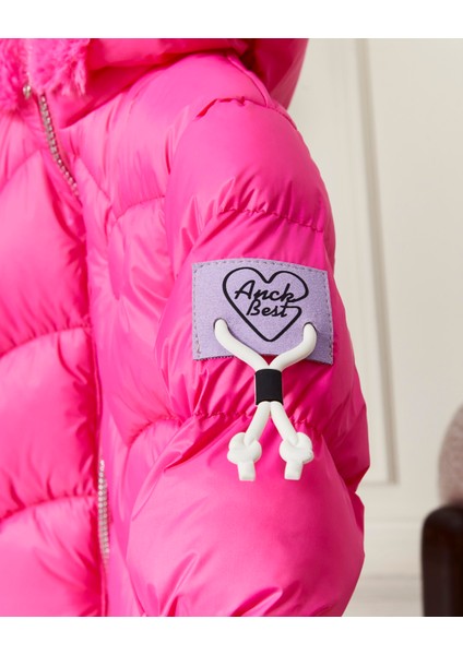 Kız Bebek Kapüşonlu Fermuarlı Şişme Mont 51351 fırsatları