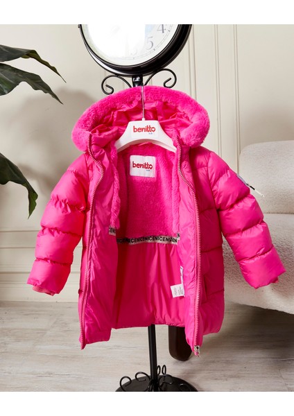 Kız Bebek Kapüşonlu Fermuarlı Şişme Mont 51351 indirimleri