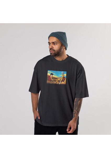 Breaking Bad / Rick And Morty Oversize Tişört - Siyah fiyatları