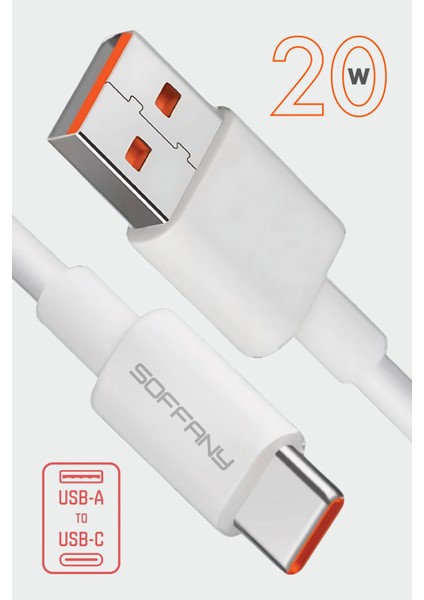 20W Usb-A – Usb-C Şarj ve Data Kablosu fiyatları