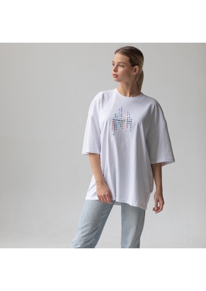 Formula 1 Teams Oversize Tişört - Beyaz fiyatları