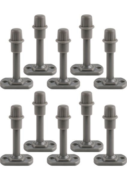 10 Adet Gri Mobilya Kapı Arkası Kolu Stoperi Tamponu 8 cm Plastik Stopu Durdurucusu Tutucu Tutacağı