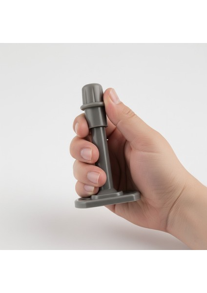 10 Adet Gri Mobilya Kapı Arkası Kolu Stoperi Tamponu 8 cm Plastik Stopu Durdurucusu Tutucu Tutacağı