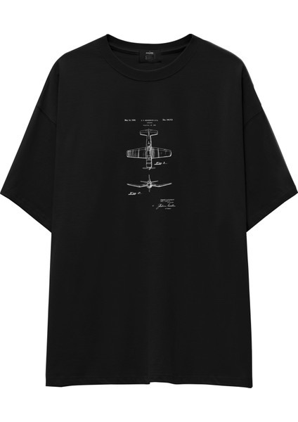 F4U Corsair Oversize Tişört - Siyah