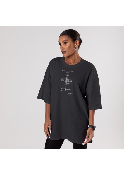 F4U Corsair Oversize Tişört - Siyah fiyatları