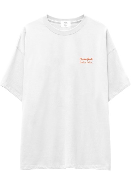 Irish Coffee Oversize Tişört - Beyaz fiyatları