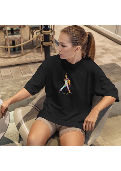 Freddie Mercury Oversize Tişört - Siyah fiyatları