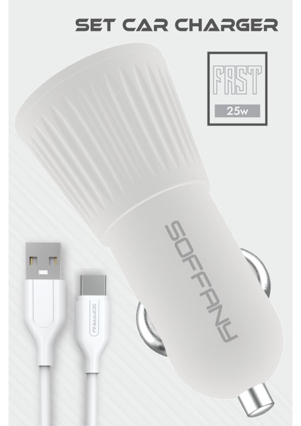 SY-691 25W Type-C Araç Şarj & Data Kablosu
