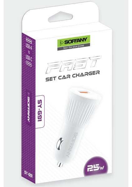 SY-691 25W Type-C Araç Şarj & Data Kablosu fiyatları