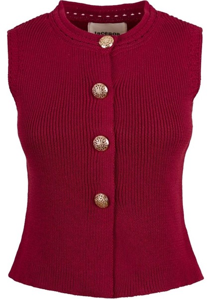 Gold Düğmeli Triko Top