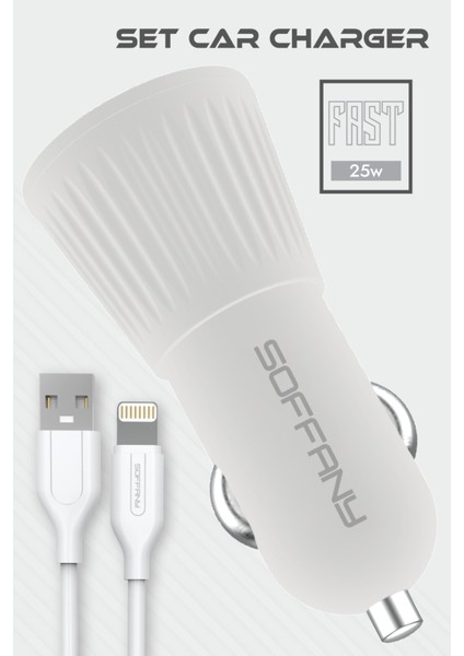 SY-692 25W Lightning Araç Şarj & Data Kablosu