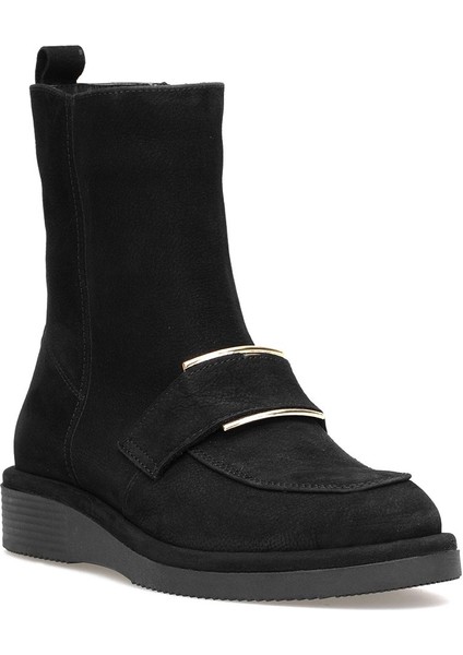 Elit Lorivane Kadın Hakiki Nubuk Deri Düz Bot Siyah fiyatları