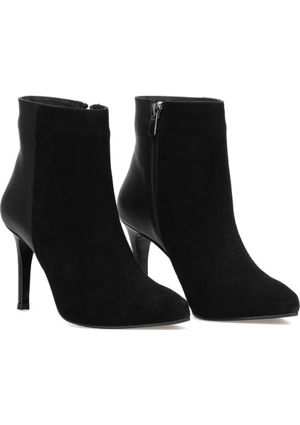 Elit Jasmina Kadın Hakiki Rugan Deri Klasik Topuklu Bot Siyah fırsatları