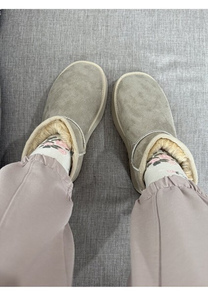 Feel Up EN002 Kadın Bilek Boy Süet Peluşlu Eva Taban Bot Bej fırsatları