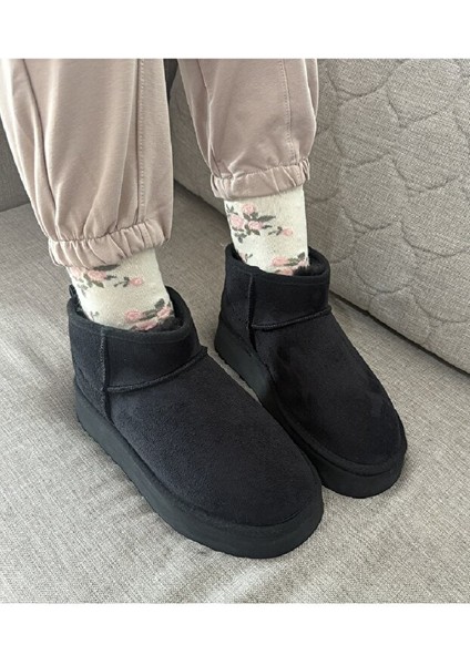 Feel Up EN002 Kadın Bilek Boy Süet Peluşlu Eva Taban Bot Siyah fiyatları