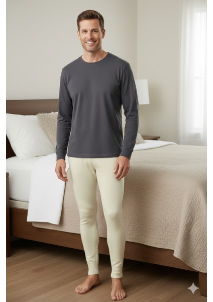 Erkek Kışlık Yünlü Termal Içlik Kalın Triko Örme Düz Renk Sıcak Tutar Rahat Tam Kalıp fırsatları