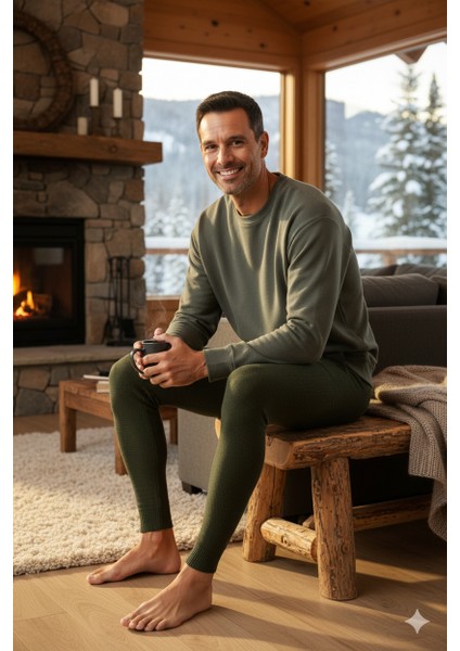 Erkek Kışlık Yünlü Termal Içlik Kalın Triko Örme Düz Renk Sıcak Tutar Rahat Tam Kalıp modelleri