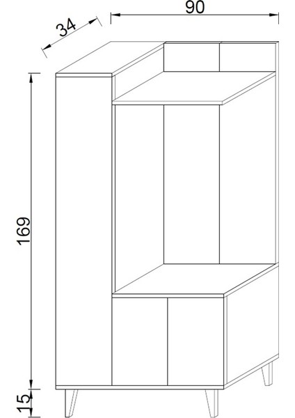 Kuzeylife Linea Portmanto Vestiyer Ayakkabılık