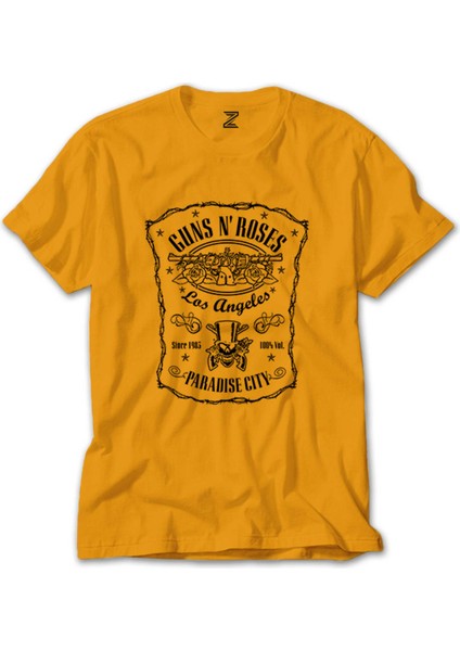 Guns N Roses Paradise Sarı Tişört Liyada